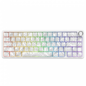 Attack Shark X65Pro Tri-Mode RGB Mechanical Keyboard with Knob – Magnetic Switch – White Contours