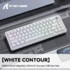 Attack Shark X65Pro Tri-Mode RGB Mechanical Keyboard with Knob – Magnetic Switch – White Contours