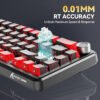 Attack Shark X65Pro Tri-Mode RGB Mechanical Keyboard with Knob – Magnetic Switch – White Contours