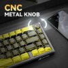 Attack Shark X65Pro Tri-Mode RGB Mechanical Keyboard with Knob – Magnetic Switch – White Contours