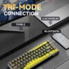Attack Shark X65Pro Tri-Mode RGB Mechanical Keyboard with Knob – Magnetic Switch – White Contours