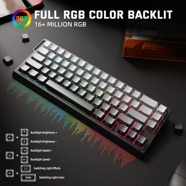 Attack Shark X68Pro - Moon Night - 8-1100x1100 Attack Shark X68Pro Tri-Mode RGB Mechanical Keyboard – Magnetic Switch – Moon Night